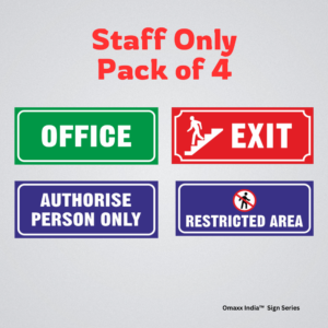 Staff only Pack of 4